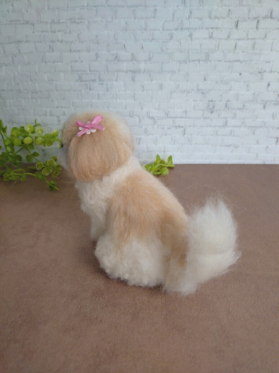 *hirapie* ひらぴー 羊毛フェルト シーズー お座りポーズ 犬 ハンドメイド の画像6