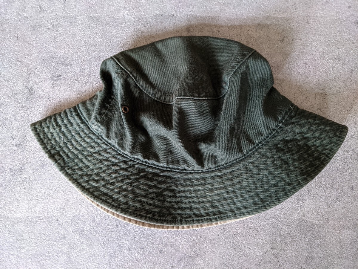  очень редкий!! OLD STUSSY Chanel Logo панама S/M Vintage зеленый зеленый колпак шляпа архив USA первый период 90s темно-синий бирка хаки 