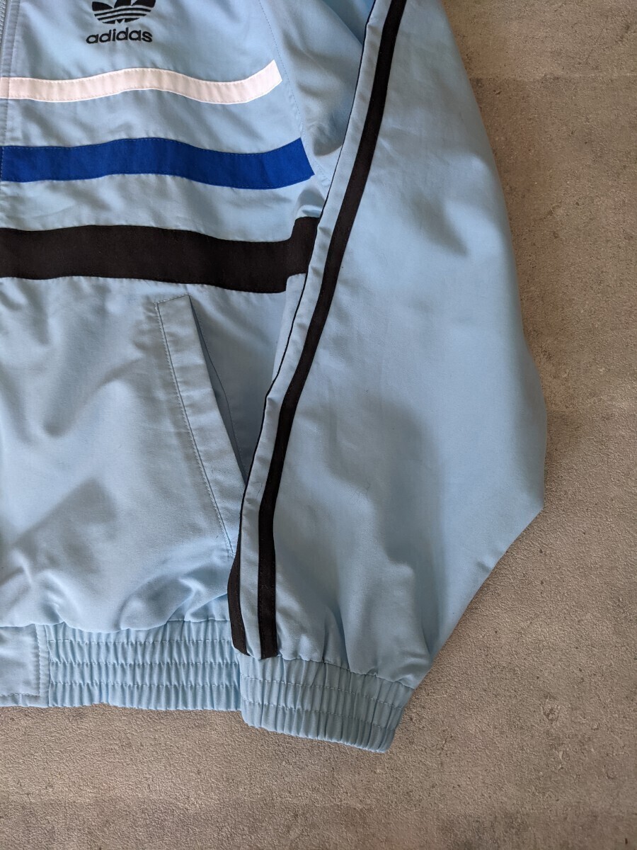  прекрасный товар 90s adidas Vintage Firebird джерси бледно-голубой голубой Vintage ATP USA 80s спортивная куртка синий 