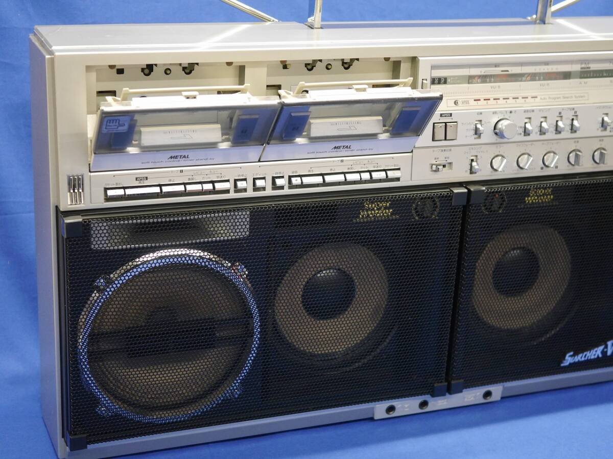 SHARP GF-909 Super Woofer搭載 THE SEARCHER-W 909 FM/AMラジオ付きステレオテープレコーダー シャープ ダブルカセット 動作品の画像3