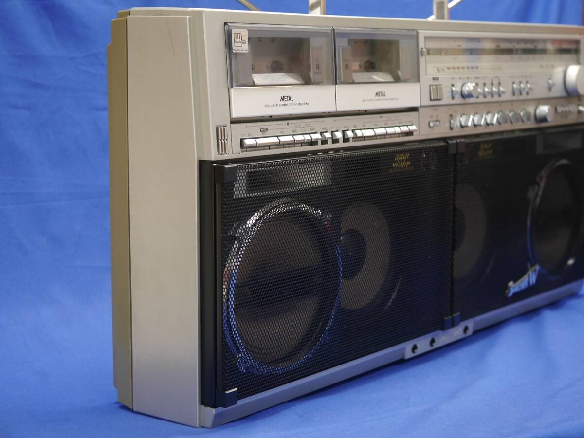 SHARP GF-909 Super Woofer搭載 THE SEARCHER-W 909 FM/AMラジオ付きステレオテープレコーダー シャープ ダブルカセット 動作品の画像6