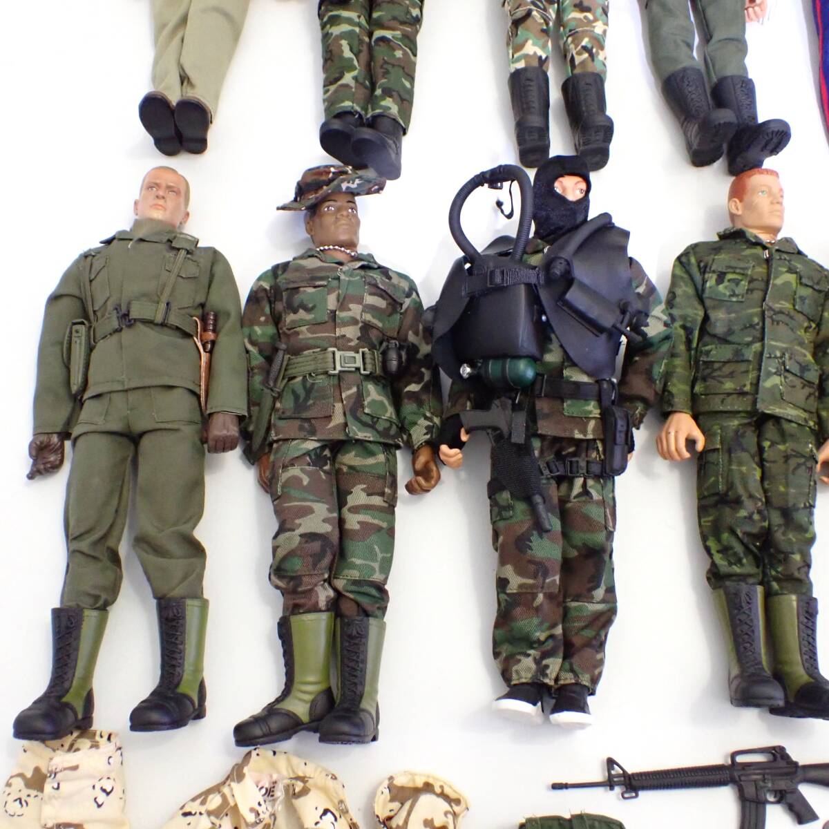 GI JOE GIジョー 他 1/6 ミリタリー フィギュア ウエポン 軍服 まとめて セット BLUE ANGELS 15体+小物 現状品 大量 YE166_画像4