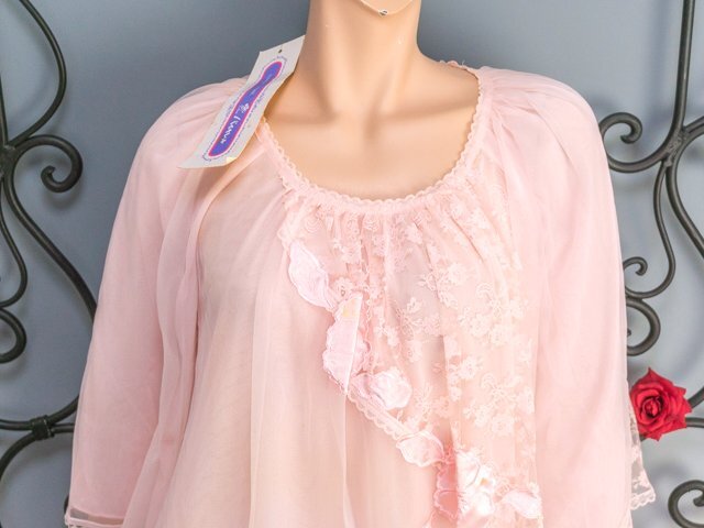 1791*[ free shipping!]* negligee * violet *Violet* pink * chiffon race!.. sama * long 7 minute sleeve *...* tag equipped goods with special circumstances!