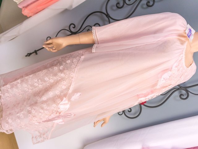1791*[ free shipping!]* negligee * violet *Violet* pink * chiffon race!.. sama * long 7 minute sleeve *...* tag equipped goods with special circumstances!