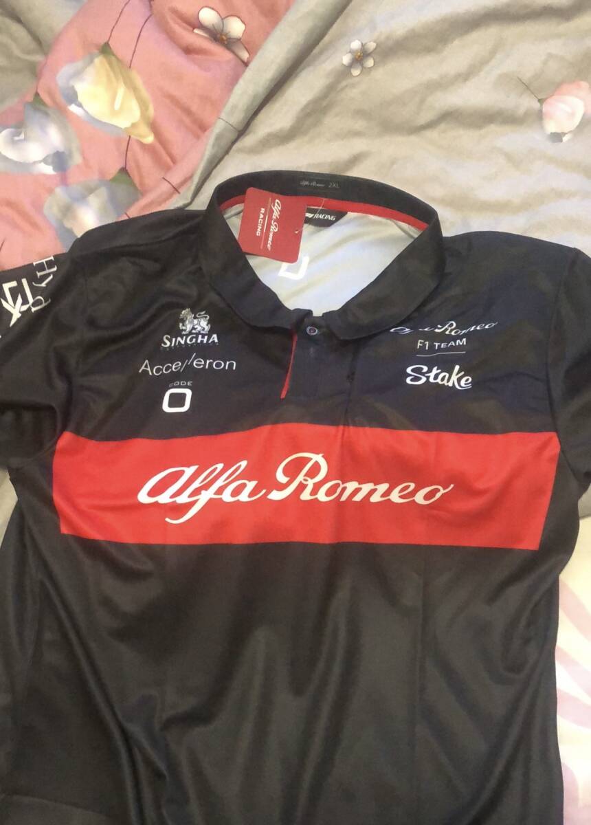 Alfa Romeo Racing Alpha Romeo F1 racing team replica polo-shirt black L size 