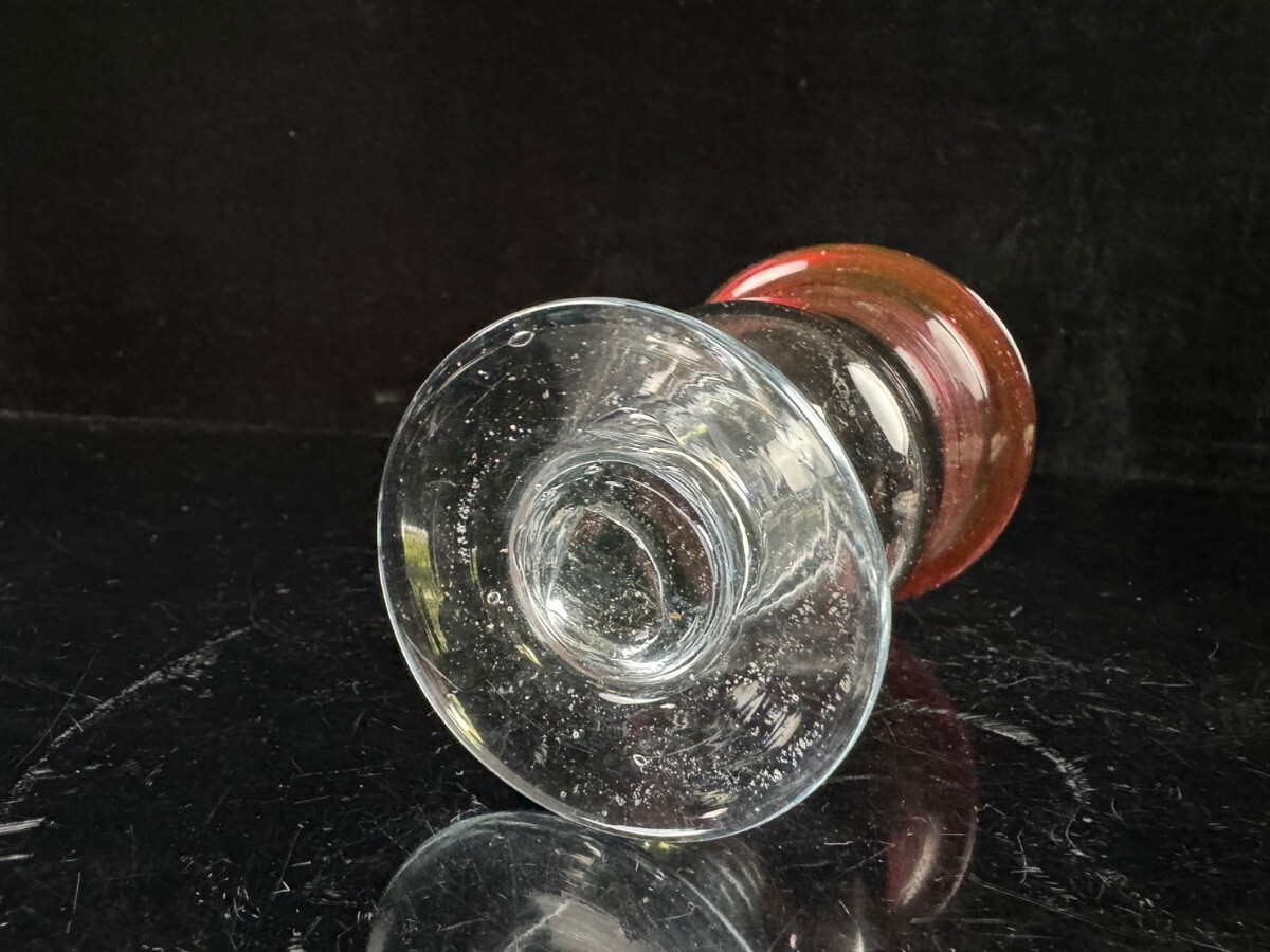 ④ 氷コップ 色ガラス グラス 和ガラス ウランガラス 昭和レトロ アンティーク_画像4