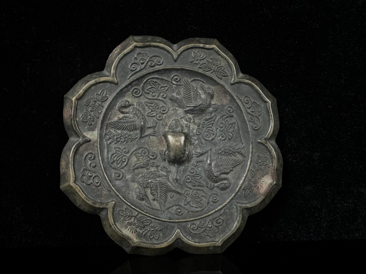 ⑧ 銅鏡 銅製 中国美術『古鏡』素鏡 和鏡 古銅器 古玩 古美術 時代_画像1