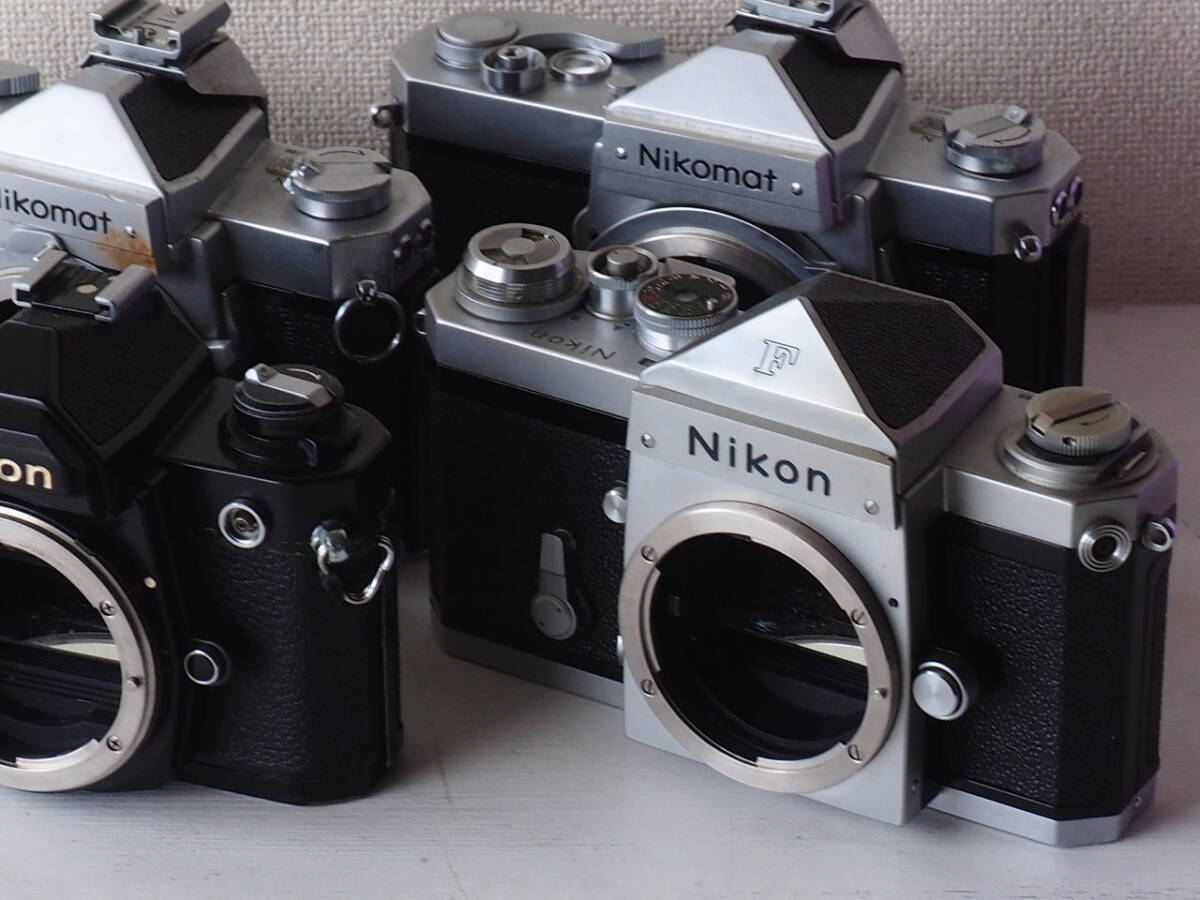 ニコン Nikon 一眼レフ フィルムカメラ 4個 まとめ 《 New FM2、Nikomat、Fアイレベル 》の画像2