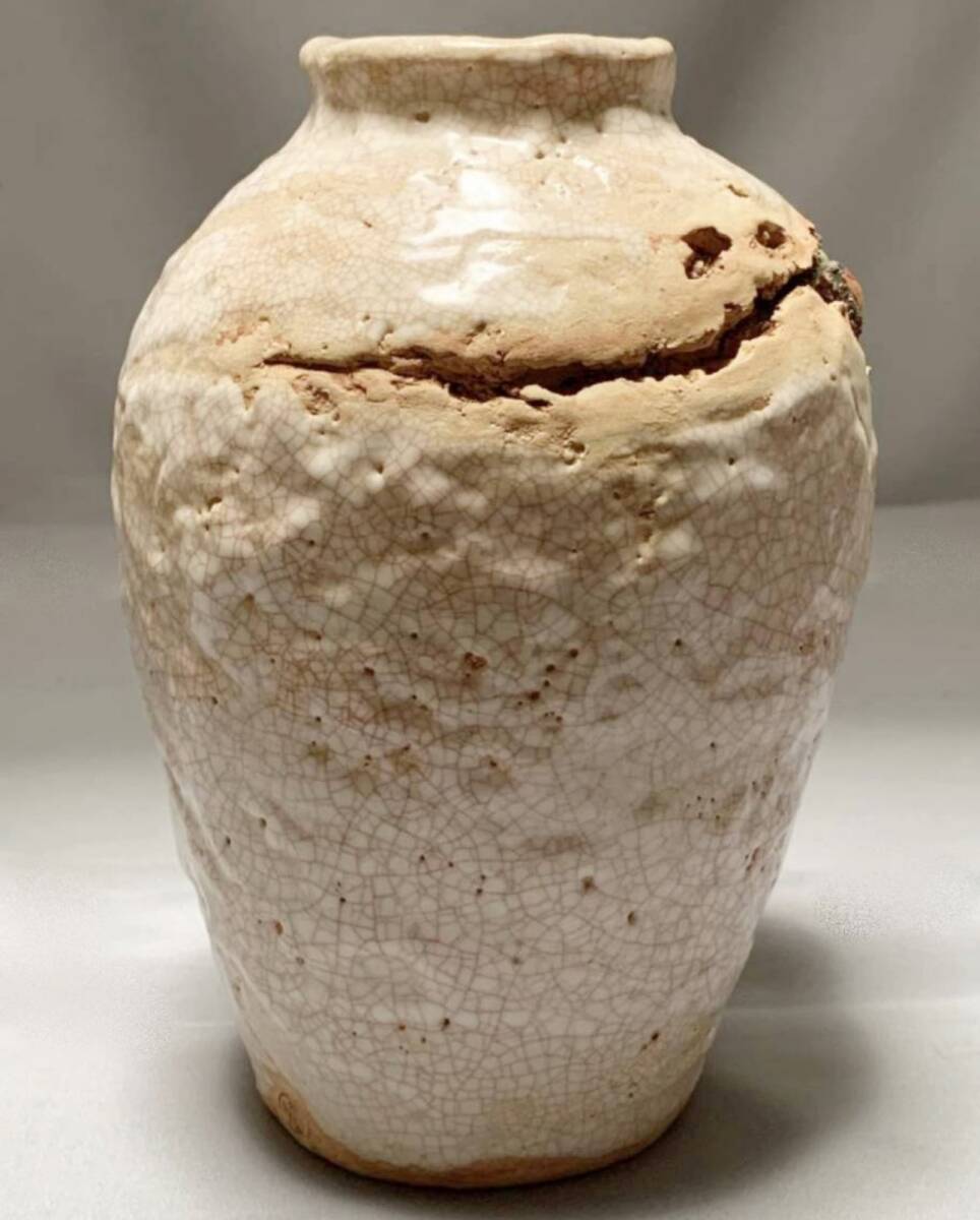 水月焼 沢蟹 蟹細工 花瓶 H19cm 在銘 二六 楽山焼 中古 水月焼 沢蟹 蟹細工 花瓶 H19cm 在銘 二六 楽山焼 中古