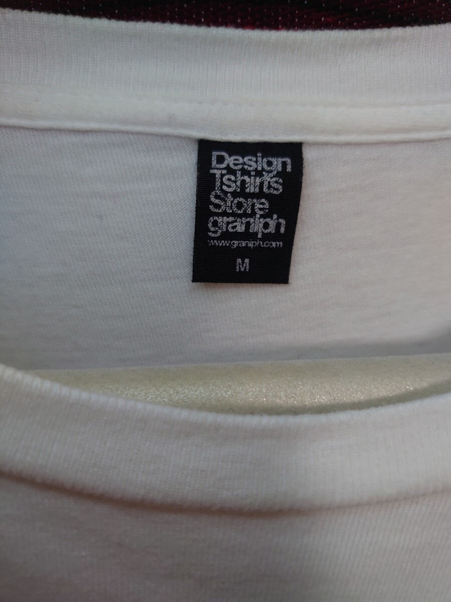 Design Tshirts Store graniph グラニフ ぞうのエルマー プリントTシャツ 中古 Mサイズ ホワイト デビッド マッキー 2011年作品_画像3