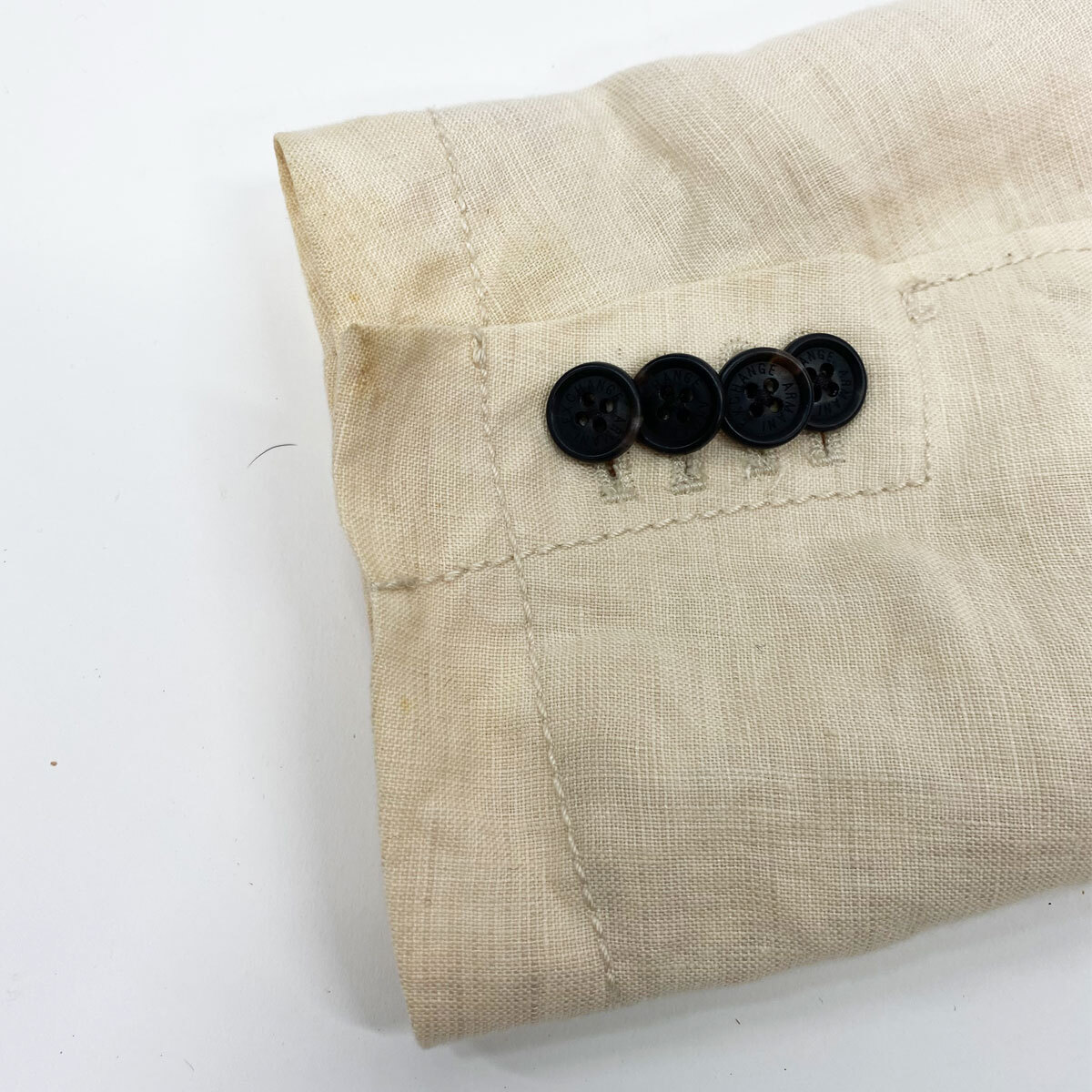 A|X アルマーニ エクスチェンジ 麻 リネン テーラード ジャケット 3つボタン Lサイズ表示 現状品 中古品 nn0101 018の画像9