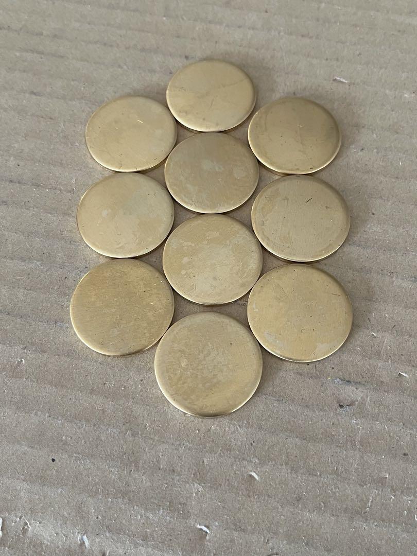 真鍮コイン型　厚みt2.5×径φ30＝10枚_画像1