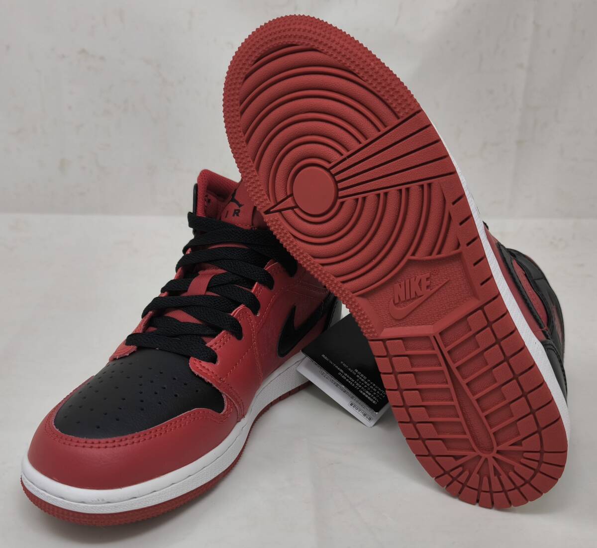 ★Nike GS Air Jordan 1 Mid "Reverse Bred" 554725-660 23cm US4Y ナイキ エアジョーダン リバースブレッド★_画像6