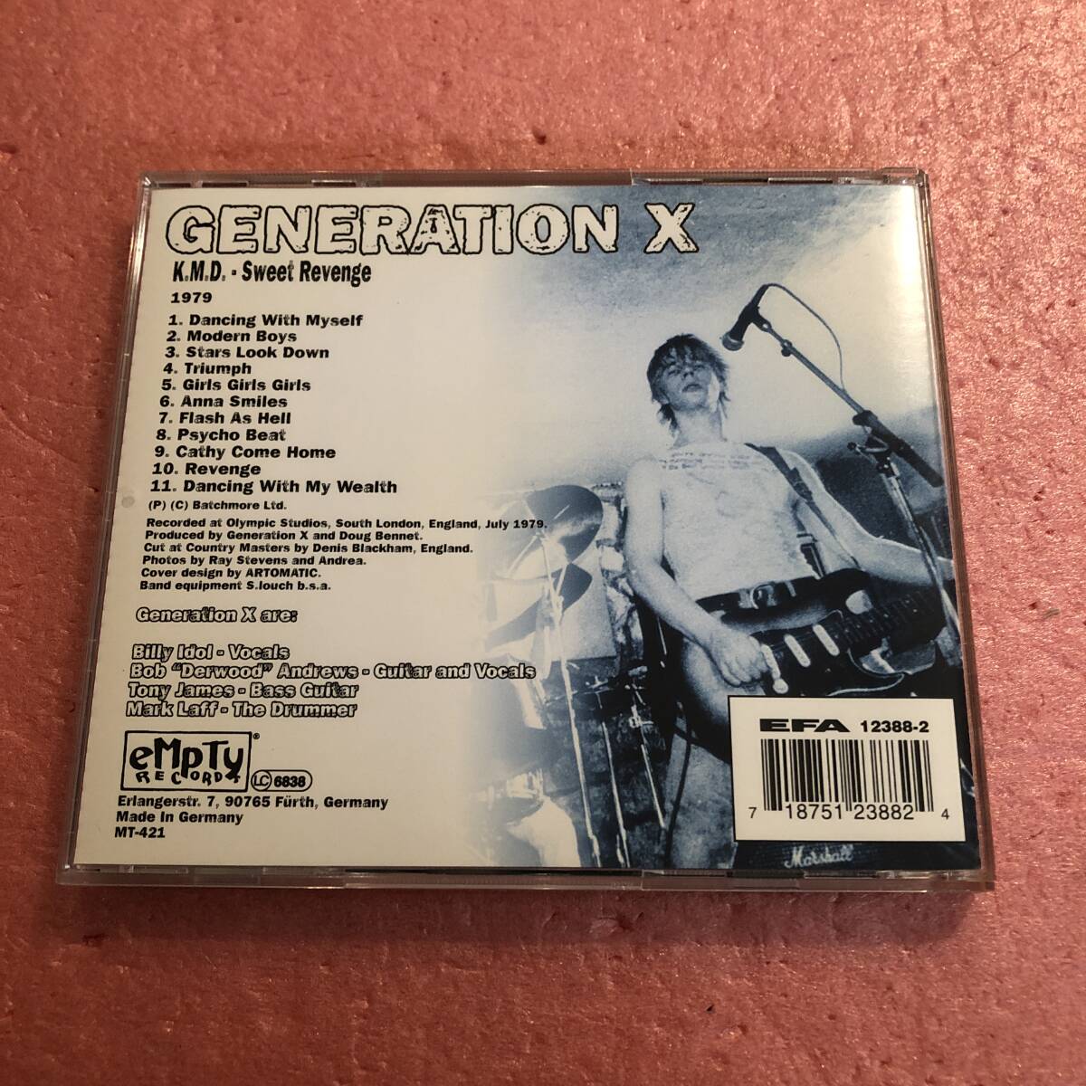 CD Generation X K.M.D. Sweet Revenge ジェネレーション X Billy Idolの画像3