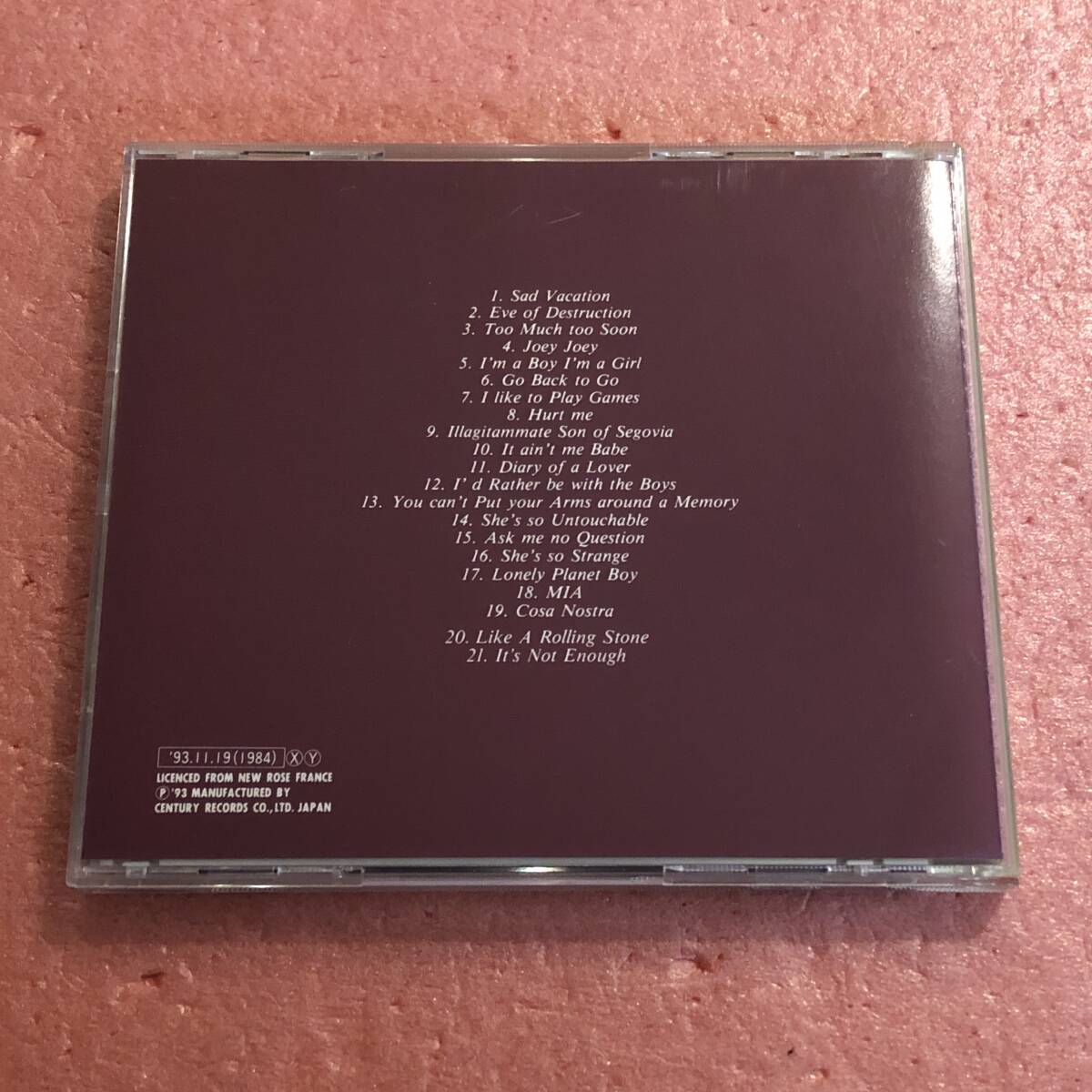 CD 国内盤 帯付 ジョニー サンダース ハート ミー Johnny Thunders Hurt Me Heartbreakers New York Dolls の画像3