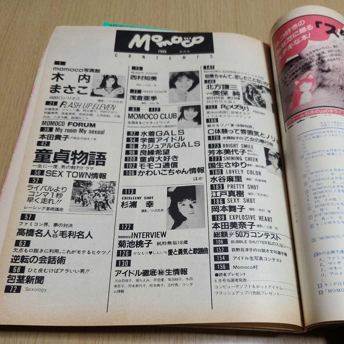  magazine Momoco Momoko 4 pcs. 1986 year 8 month number /1987 year 1.2.5 month number Gakken 