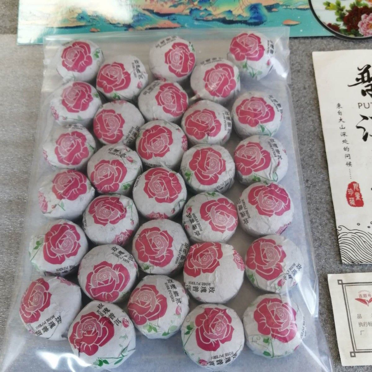 中国小沱茶　薔薇プーアル茶30包