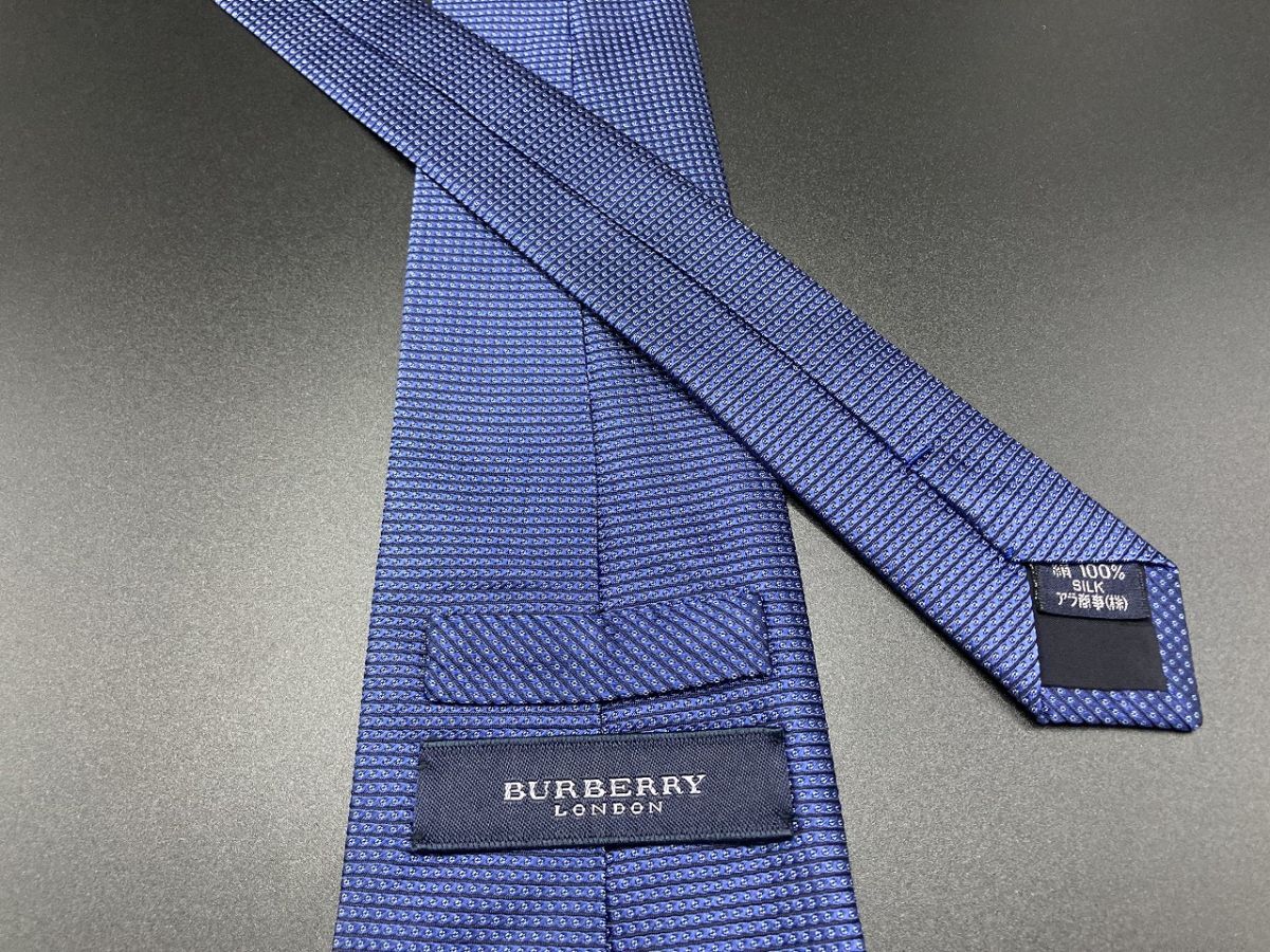 【超美品】BURBERRY LONDON バーバリーロンドン ドット柄 ネクタイ 3本以上送料無料 ネイビー 0502097の画像2