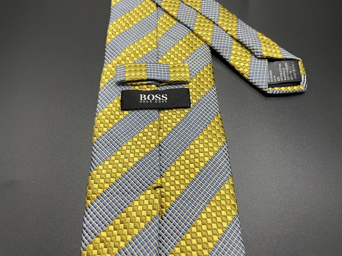 [ super-beauty goods ]HUGO BOSS Hugo Boss reji men taru pattern necktie 3ps.@ and more free shipping blue blur un0503021