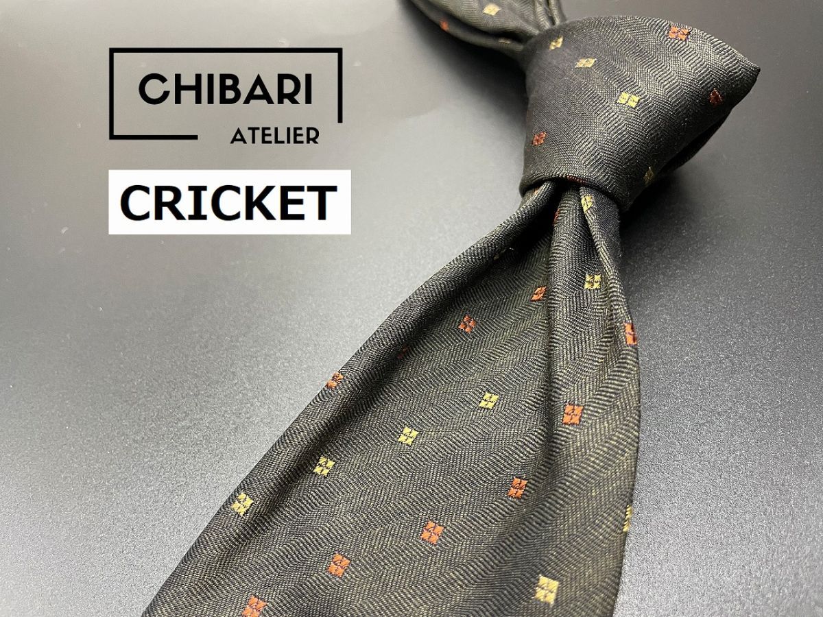 【超美品】CRICKET　クリケット　ドット柄　ネクタイ　3本以上送料無料　ブラウン系　0504081_画像1