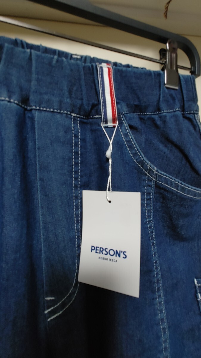 [ новый товар ]*PERSONS* модный дизайн . широкий ширина. .... считая . soft Denim * брюки! размер |S