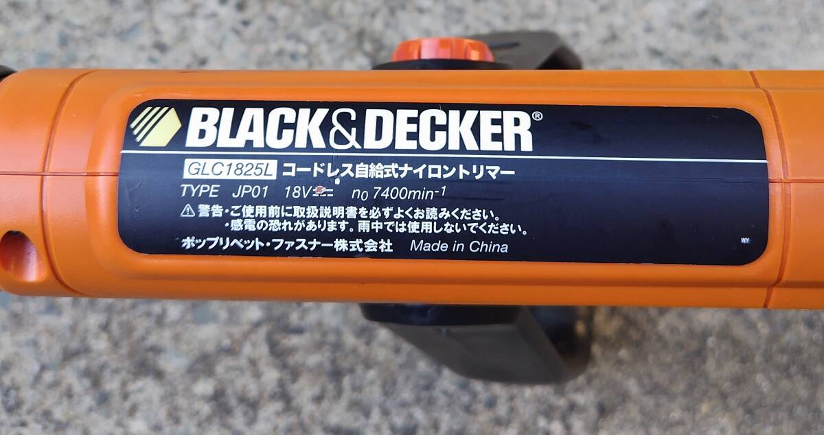 BLACK＆DECKER コードレス自給式ナイロントリマー TYPE JO01_画像7