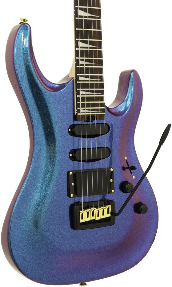 *AriaProII MAC-CC BLPP(Blue/Purple) electric guitar angle . light according to color . change ... is seen paints use / limitated model / case attaching * new goods including carriage 