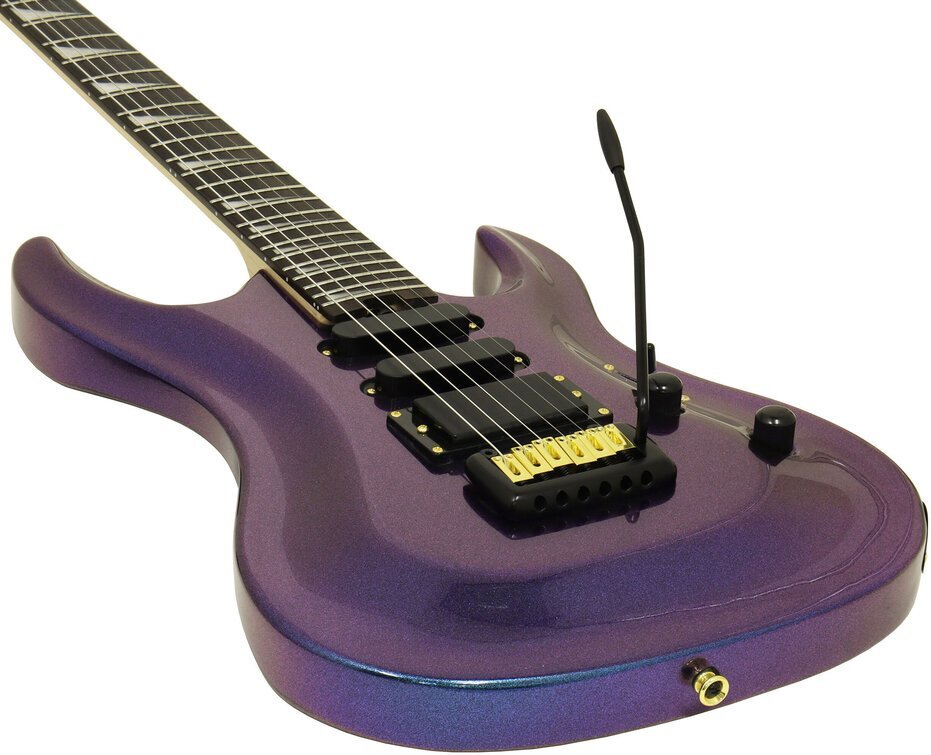 *AriaProII MAC-CC BLPP(Blue/Purple) electric guitar angle . light according to color . change ... is seen paints use / limitated model / case attaching * new goods including carriage 