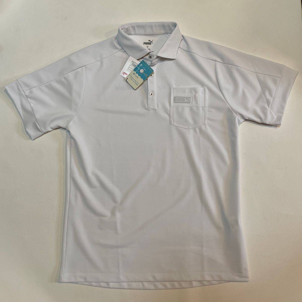 PUMA プーマゴルフ　半袖ポロシャツ 半袖　メンズ　白ホワイト XL 未使用　送料無料_画像1