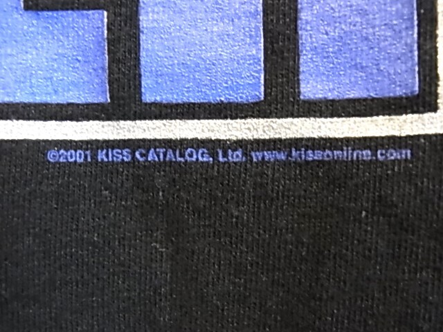 ★☆良品 コピーライトあり anvil 両面プリント 2001年 KISS キッス ツアーTシャツ ロックTシャツ Ｌ■THE FAREWELL TOUR☆★バンドTシャツの画像4