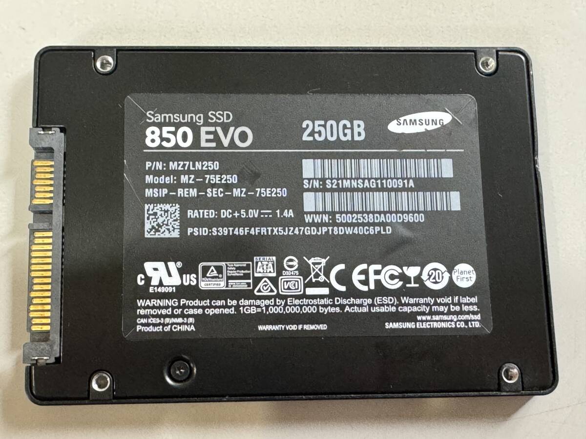 SAMSUNG[ operation verification ending ]SSD 250GB 0139