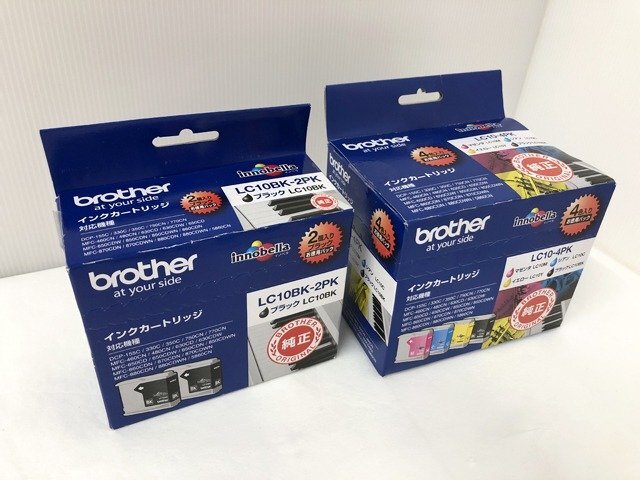 SKG47998.* unopened * Brother original ink cartridge LC10-4PK use time limit 2024.8 / LC-10BK-2PK use time limit 2024.4 direct pick up welcome 