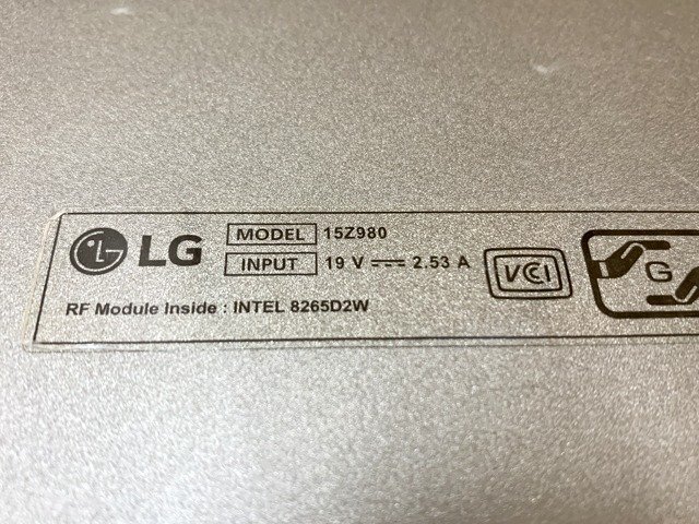 SMK437688相 LG ノートPC 15Z980-HA7TJ Core i7-8550U メモリ16GB SSD512GB 現状品 直接お渡し歓迎_画像10