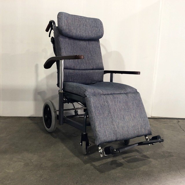 TUG49813相 日進医療器 フルリクライニング 車椅子 スチール製車いす NHR-11 直接お渡し歓迎_画像1