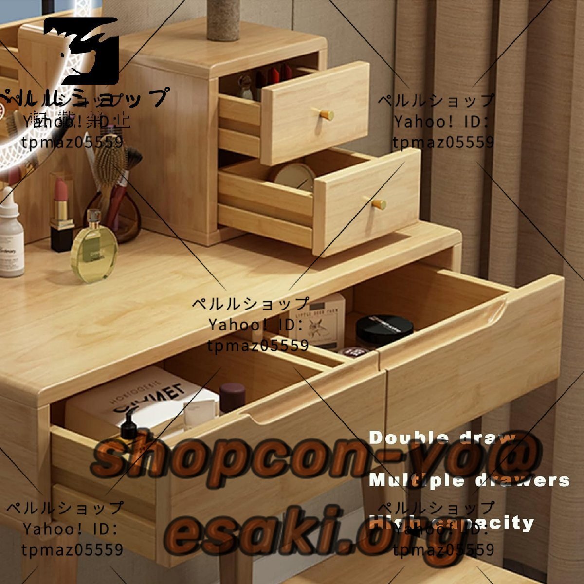  dresser .? pcs 3 color . change light strip storage drawer attaching wooden. modern . bed room furniture walnut color + white color double draw 