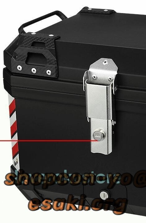 新入荷 品質保証■リアボックス 45L ブラック トップケース 大容量 ツーリング バックレスト装備 持ち運び可能_画像3