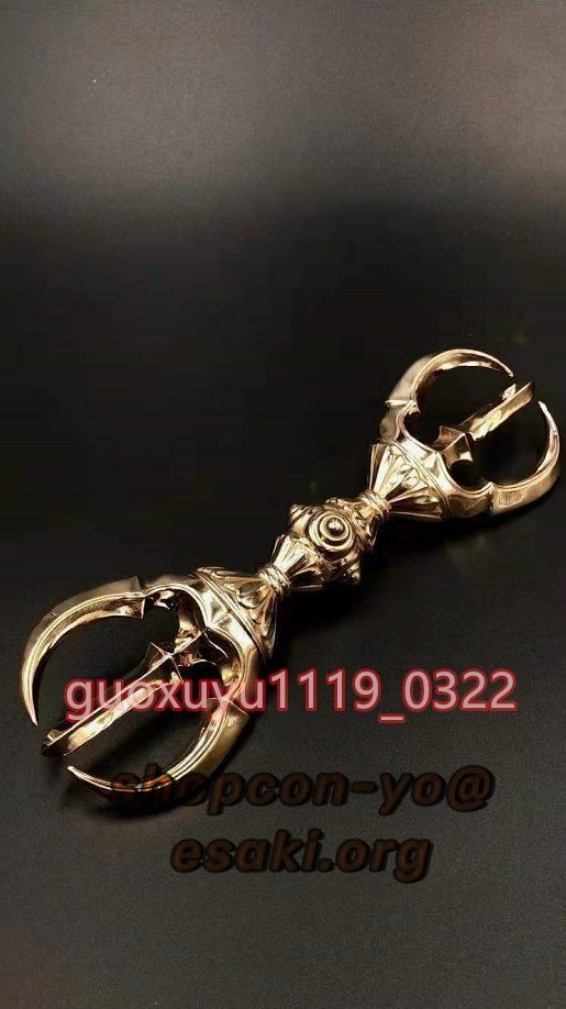 密教法具 寺院用仏具」飛行五鈷杵 真鍮製磨き仕上げ 16cm 弘法 密教法具 寺院用仏具」飛行五鈷杵 真鍮製磨き仕上げ 16cm 弘法