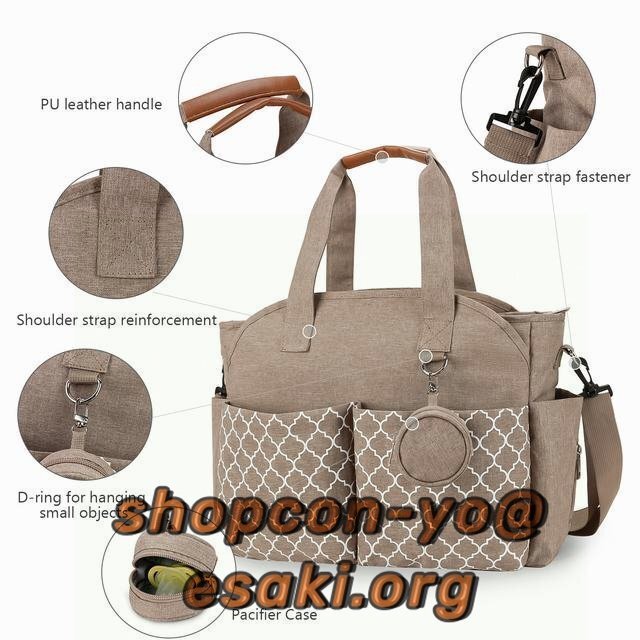  mother's bag tote bag shoulder 3way rucksack handbag bag nylon water-repellent light weight storage mama lady's khaki 