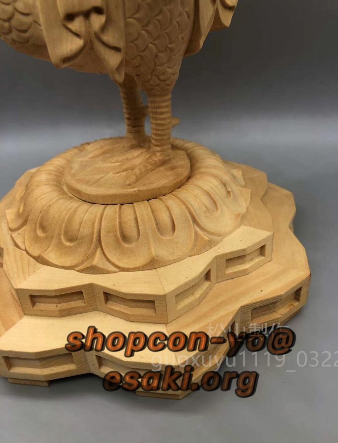 仏教美術 精密彫刻 仏像 手彫り 極上品 総檜材 孔雀明王像 高さ 仏教美術 精密彫刻 仏像 手彫り 極上品 総檜材 孔雀明王像 高さ