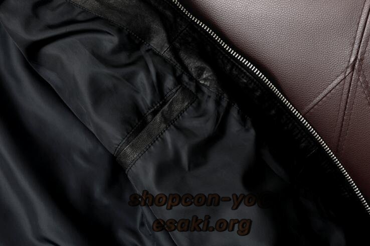 ライダースジャケット シングルライダース バイクレザー シープスキン 本革 革ジャン 羊革 レザージャケット メンズファッション_画像10