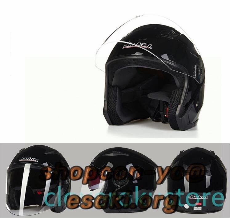  шлем semi-cap мотоцикл k шлем двойной защита 4 сезон обращение 9 цвет для мужчин и женщин чёрный 