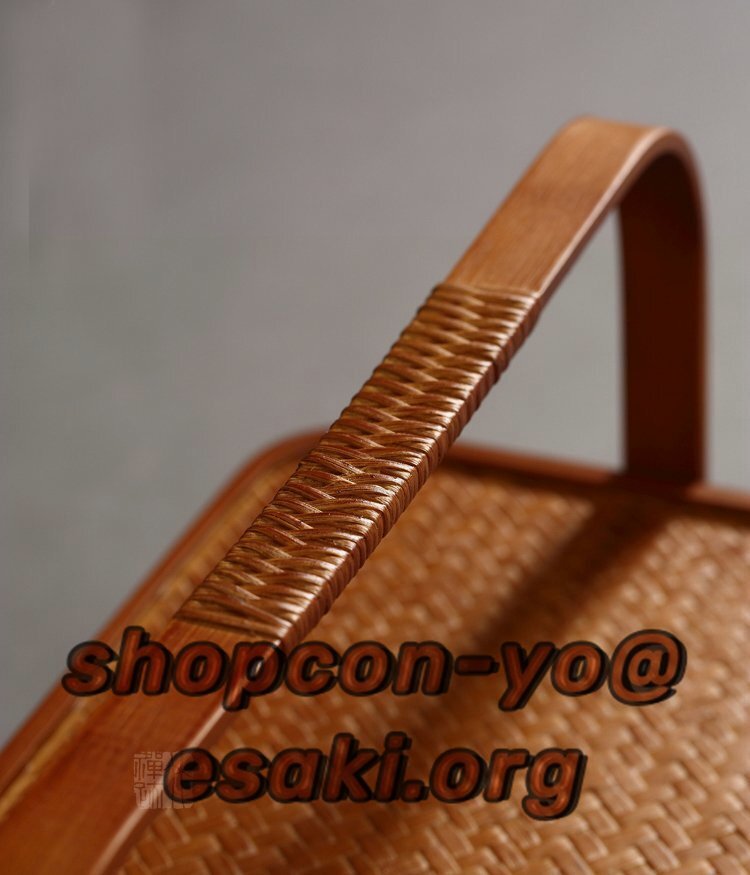  super-beauty goods * handmade nature bamboo basket storage bag usually using storage easy to do superior article tea color 