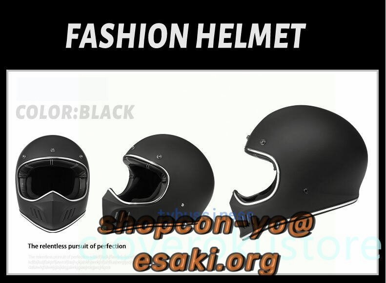 オフロードヘルメット レトロハーレーヘルメット フルフェイスヘルメット バイク ヘルメット男女兼用 4色通気性良 サイズ M-XXL_画像2