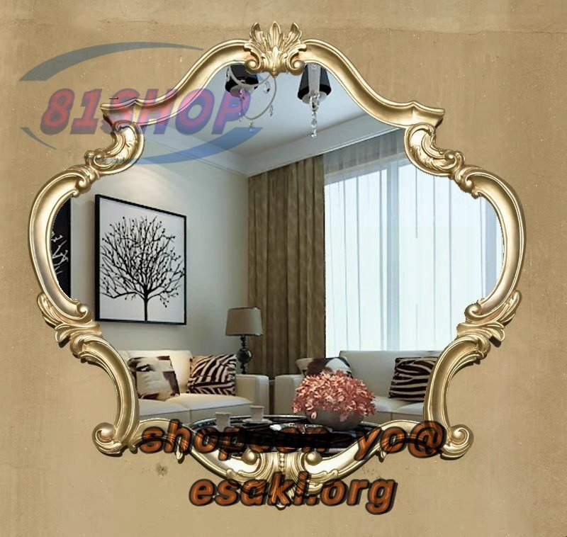 高品質 綺麗 豪華 アンティーク調 壁掛け鏡 壁掛け 壁掛けミラー ウォールミラー 72.5x72.5cm 大きいサイズ_画像1