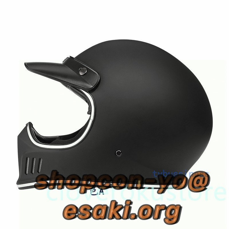 オフロードヘルメット レトロハーレーヘルメット フルフェイスヘルメット バイク ヘルメット男女兼用 4色通気性良 サイズ M-XXL_画像9