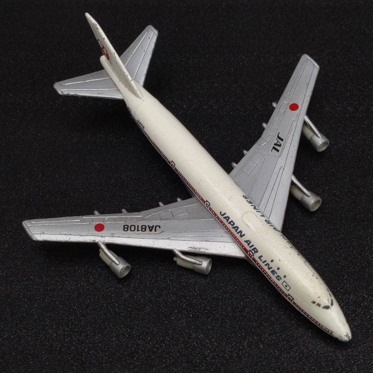 ミニカー 航空機 トミカ Tomica BOING 747 NO.1 S＝415 JAL JA810B 1978 TOMY JAPAN 日本製 約165×145×45㎜ 【0512】【b】_画像1