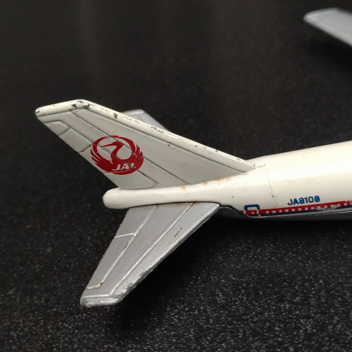 ミニカー 航空機 トミカ Tomica BOING 747 NO.1 S＝415 JAL JA810B 1978 TOMY JAPAN 日本製 約165×145×45㎜ 【0512】【b】_画像8