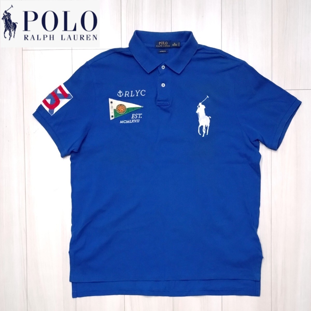 新品に近い POLO RALPH LAUREN ビッグポニー ポロシャツ XL メンズ LL-3L 半袖シャツ ラルフローレン ゴルフ 美品_画像1