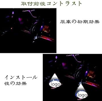 Ltsplay プリウス30系 車用カーテシランプ 工具付 カーテシライト LEDロゴ投影 50系プリウスα ドアウェルカムライト_画像5