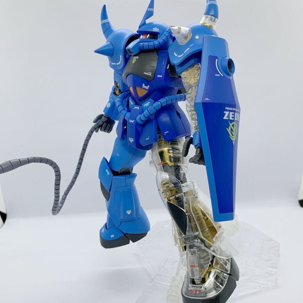 MGグフver2.0 完成品 塗装済み　クリア外装パーツ使用　ガンプラ 機動戦士ガンダム _画像2